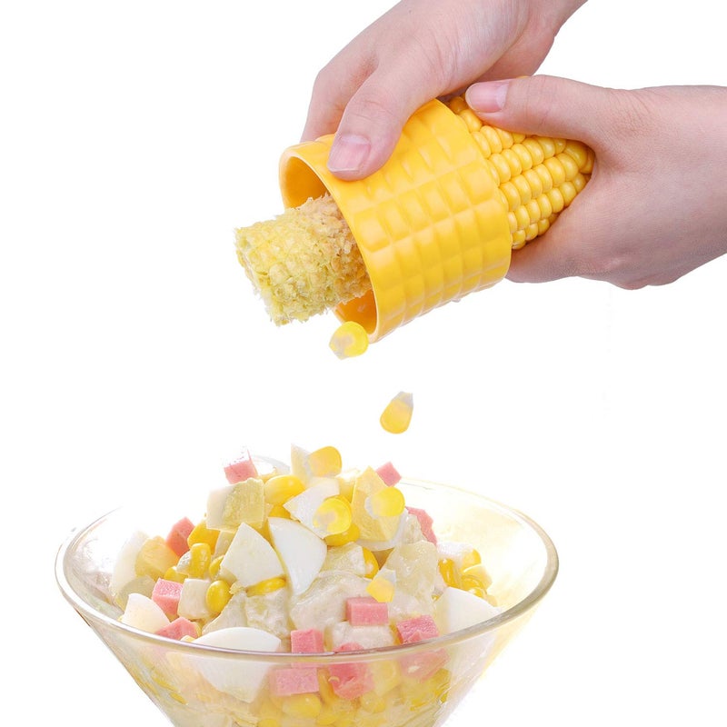 Kare Kind Corn Stripping Tool, Set of 2 - These Corn Cobber Tools are the Easiest Way to Remove Kernels from Fresh Corn - Just Push Corn Through the Device - The Stainless Steel Blades Work as a Corn Zipper - Image 2